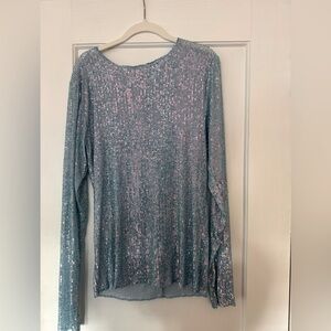 Free People Gold Rush Long Sleeve - Aqua - XL